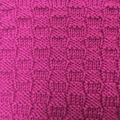Pinkki tiskirätti, korinpohjaneulos