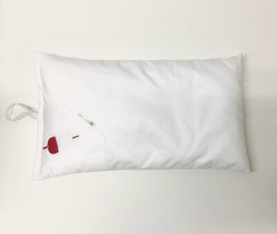 Valkoinen saunatyyny puuvillasta,ongen koho
