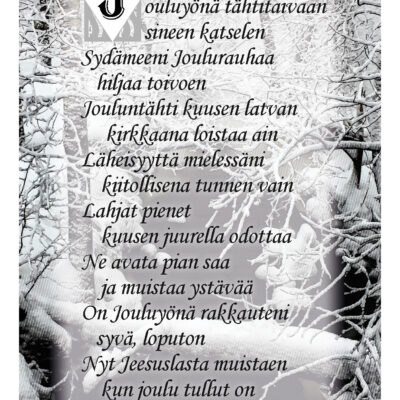 Joulukortit, taiteilija Heikki Krook, 1 kortti (2 kpl)